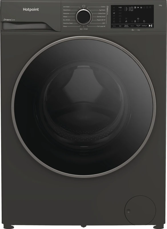 Image of Hotpoint Fabric Care HBCA 123G CARE UK 12kg Washing Machine with 1400 rpm - Dark Grey - A Rated