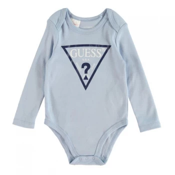 Image of Guess Guess Triangle Logo All In One Baby - Frosted Blue