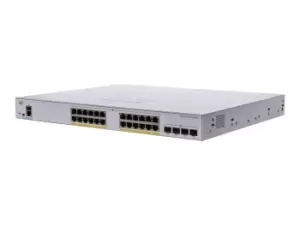 image of Cisco CBS350-24FP-4X-UK Network Switch Managed L2/L3 Gigabit Ethernet (10/100/1000) Silver (CBS350-24FP-4X-UK)