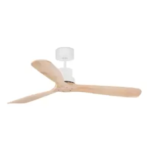 image of Lantau Large White, Pine Ceiling Fan With DC Motor, 6 Speed