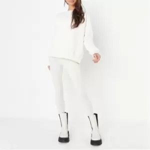 Missguided Oversized Sweatshirt Legging Set - White