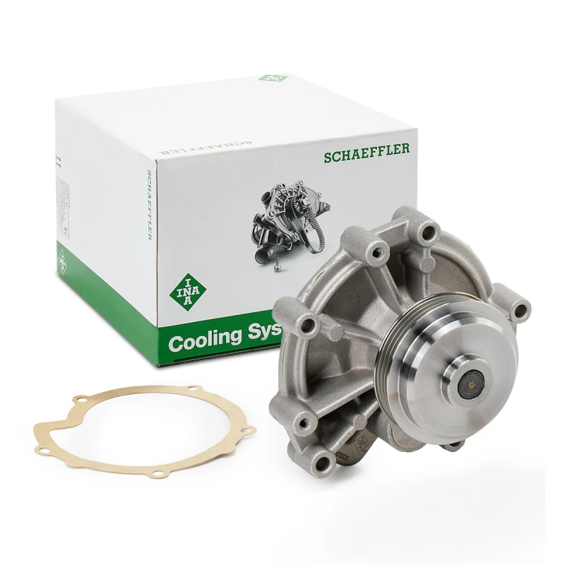 Image of INA 538 0471 10 Water pump with belt pulley, for V-ribbed belt use Water Pump (1260)