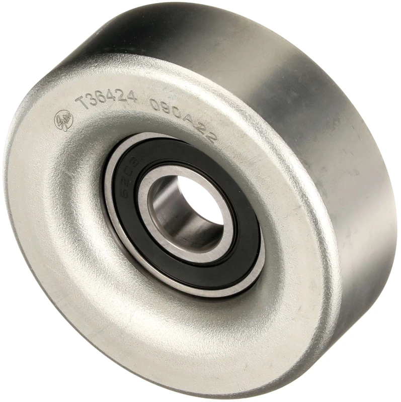 Image of GATES T36424 Idler Pulley Micro-V UNIQUE FIT Metal Deflection/Guide Pulley,v-ribbed belt (312)