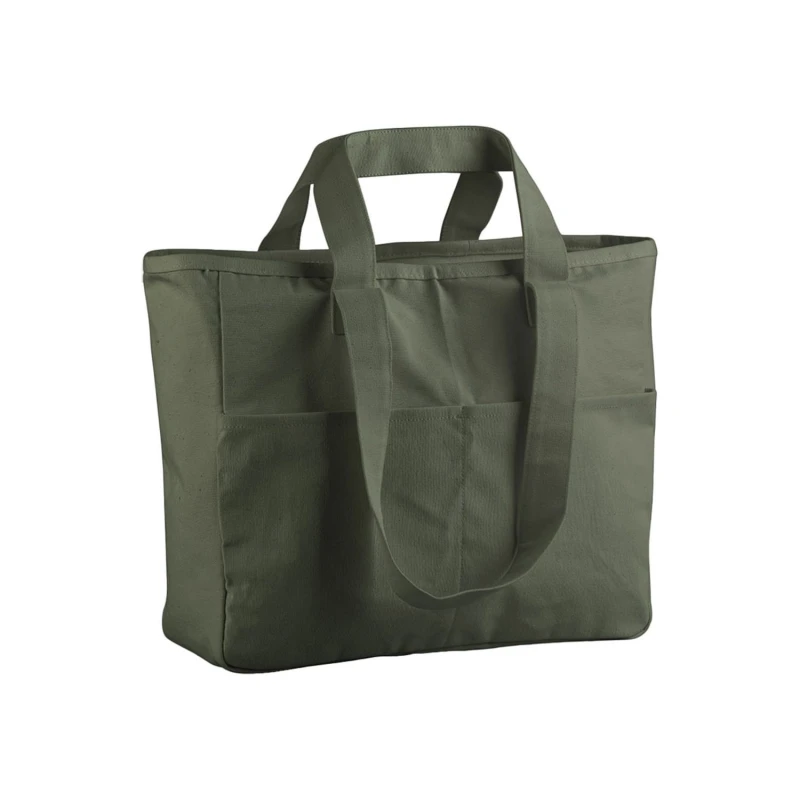 Image of Westford Mill Womens Cargo Double Handle Tote Bag in Dark Olive Dark Olive Female One Size