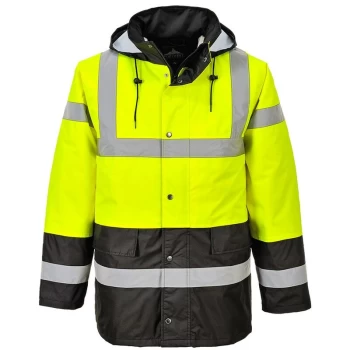 Image of S466YBRL - sz L Hi-Vis Contrast Traffic Jacket - Yellow/Black - Portwest