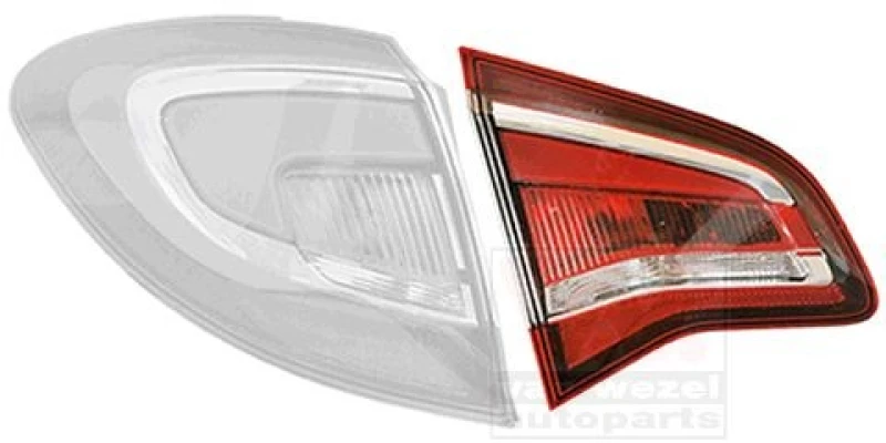 Image of VAN WEZEL 3861927 Rear light Inner Section, without bulb holder, Left, LED Combination Rearlight (391)
