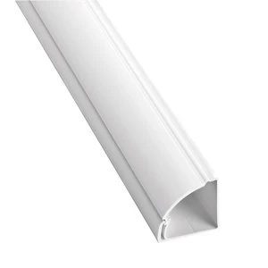 image of D-Line White 22mm Quarter-circle Trunking length (L)2m