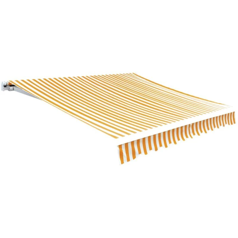 Image of vidaXL Awning Top Sunshade Canvas Sunflower Yellow and White 6 x 3m Awning