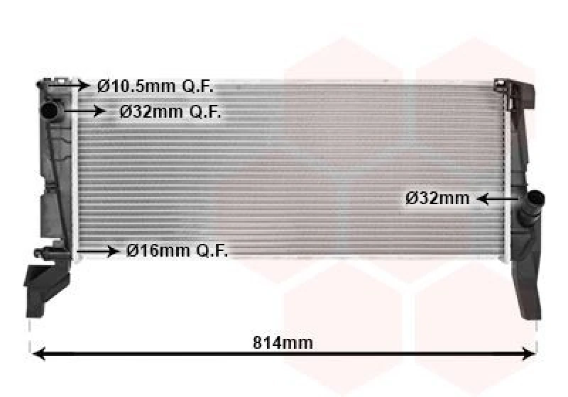Image of VAN WEZEL Engine radiator VAN WEZEL 06012707