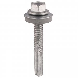 image of Hex Head Self Drill Screws for Heavy Section Steel EPDM Washers 5.5mm 100mm Pack of 100