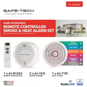 Image of Livingandhome Combination Smoke Detector with Remote Control
