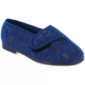 GBS Wilma Ladies Wide Fit Slipper / Womens Slippers (8 UK) (Blue)