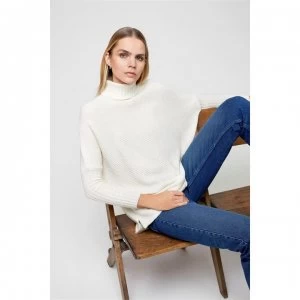 Image of Firetrap Firetrap Blackseal Roll Neck Jumper - Ecru