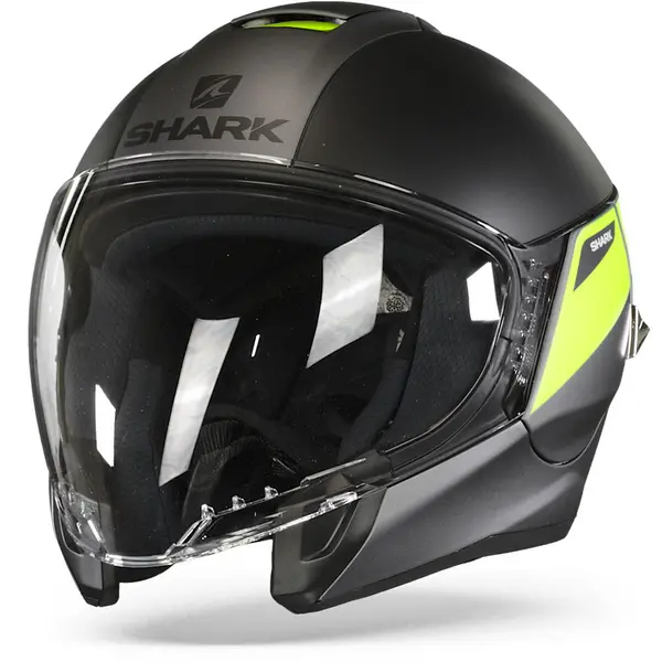 Image of Shark Citycruiser Karonn Mat Anthracite Yellow Black AYK Jet Helmet S