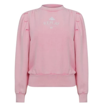 image of Replay Centre Logo Jumper - Pink