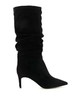 image of Dune London Slouch Knee High Boots, Black, Size 4, Women