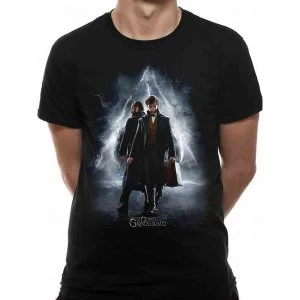 image of Crimes Of Grindelwald - Movie Poster Mens Large T-Shirt - Black