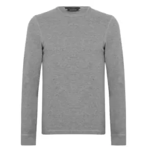 image of Boss Tempflash Waffle Sweater - Grey