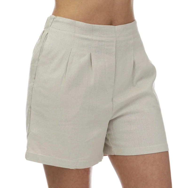 Image of Vero Moda Jesmilo Linen Blend Shorts - Beige Beige 8