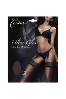 Image of Ultra Gloss Lace Top Stockings (1 Pair)