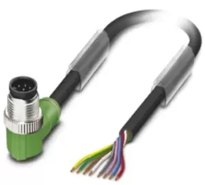 Image of Phoenix Contact, SAC-8P-M12MR/ 1.5-PUR Series, Right Angle M12 to Unterminated Cable assembly, 1.5m Cable