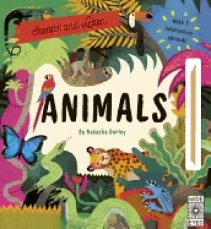 Image of scratch and learn animals with 7 interactive spreads