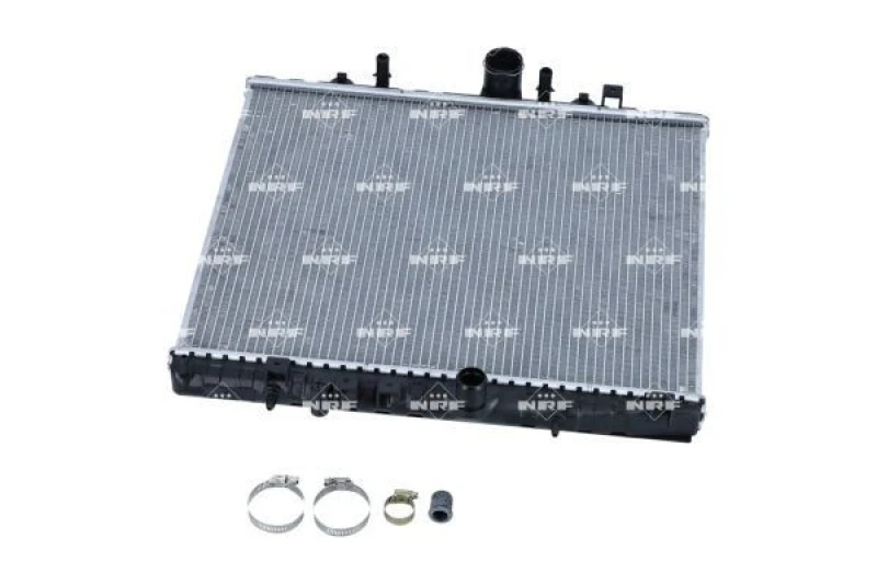 Image of NRF 58373 Engine radiator EASY FIT Brazed cooling fins, Aluminium, with mounting parts Aluminium Radiator,engine cooling (470)
