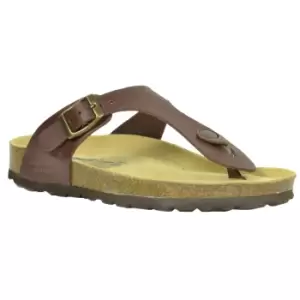 Image of Sanosan Womens/Ladies Geneve Designer Leather Sandals (5 UK) (Dark Brown)