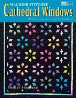 Image of machine stitched cathedral windows
