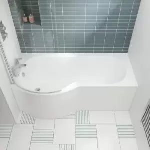 image of Nuie P-Shaped Shower Bath 1500mm x 700mm/850mm - Left Handed