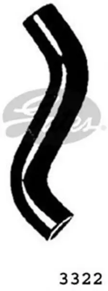 Image of Curved Radiator Hose 250mm X 33 Gates 3322