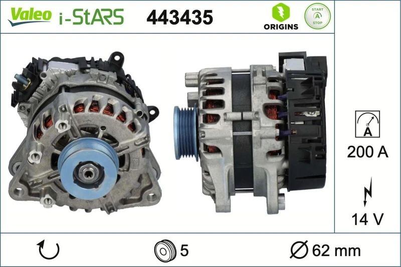Image of VALEO Alternator VALEO 443435