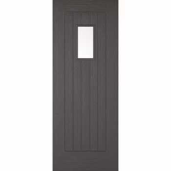 Image of LPD Timber Composite External Door Suffolk Charcoal Grey Glazed - 1981mm x 762mm (30 Inches)