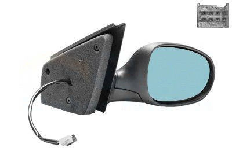 Image of VAN WEZEL 1629808 Wing mirror * HAGUS * Right, black, with temperature sensor Outside Mirror (50)