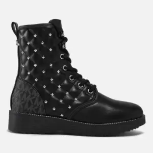 Image of Michael Kors Girls Haskell Jaelyn Faux Leather Boots - UK 1 Kids