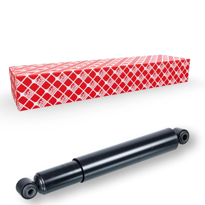 Image of FEBI BILSTEIN 20595 Shock absorber non-steered trailing axle, Oil Pressure, Telescopic Shock Absorber, Bottom eye Shock Absorber (854)