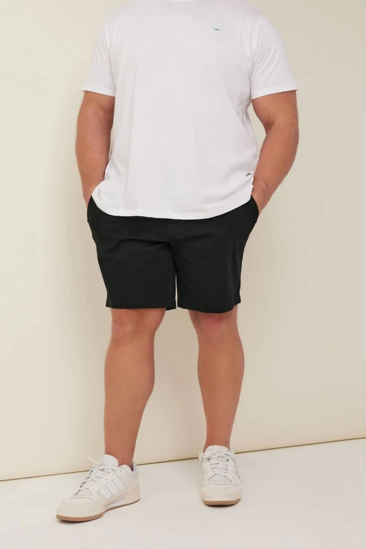 Image of BadRhino BadRhino Men Stretch Chino Shorts in Black Size: 36R Black 36R Male 5059738084566