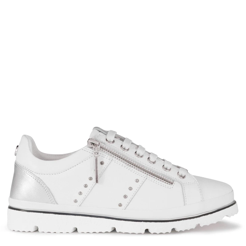 Image of Moda in Pelle Brasina Trainers - White White 3