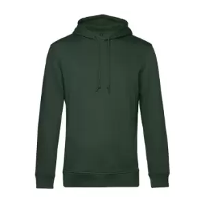 Image of B&C Mens Organic Hooded Sweater (2XL) (Forest Green)