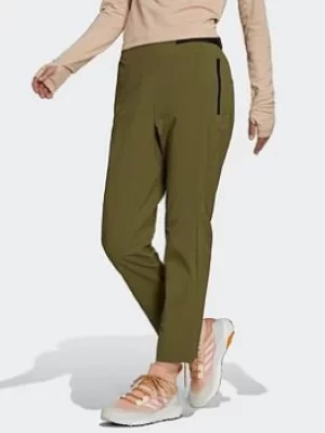 Image of adidas Terrex Hike Tracksuit Bottoms, Green, Size 12, Women