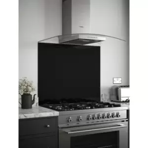 image of Splashback - Black Sparkle Glass Kitchen 900mm x 750mm - Black