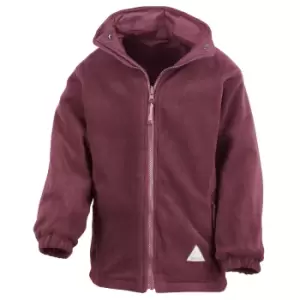Image of Result Childrens/Kids Reversible Storm Stuff Anti Pilling Fleece Waterproof Jacket (9/10) (Burgundy/Burgundy)