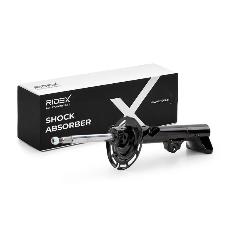 Image of RIDEX 854S17876 Shock absorber Front Axle, Gas Pressure, Twin-Tube, Suspension Strut, Top pin Shock Absorber (854)