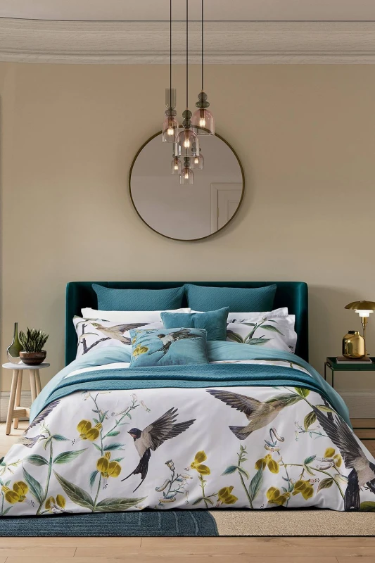Image of Ted Baker 'Botanical Birds' Cotton Duvet Cover Set Multi