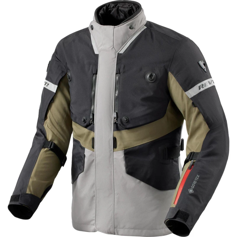 Image of Rev It Neptune 3 Gore-Tex Motorcycle Jacket S Black Dark Green