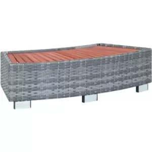 Vidaxl - Spa Step Grey Poly Rattan 92x45x25cm - Grey