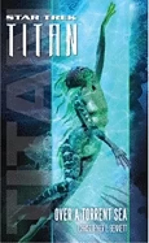 Image of star trek titan 5 over a torrent sea