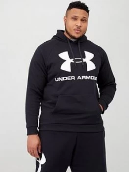Image of Urban Armor Gear Plus Size Rival Fleece Logo Overhead Hoodie - Black