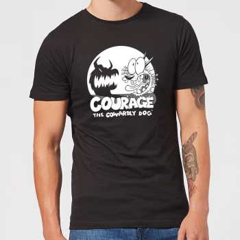 image of Courage The Cowardly Dog Spotlight Mens T-Shirt - Black - 3XL - Black