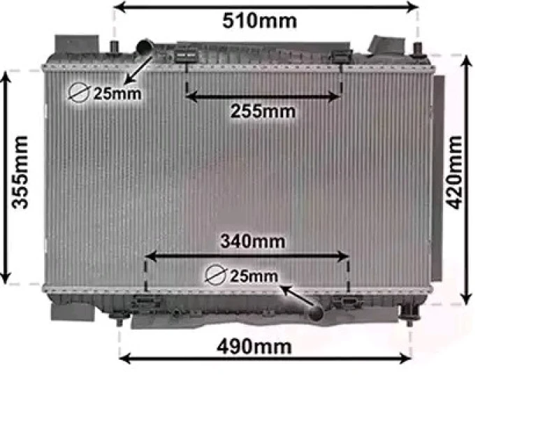 Image of VAN WEZEL 18012704 Engine radiator Aluminium Radiator,engine cooling (470)